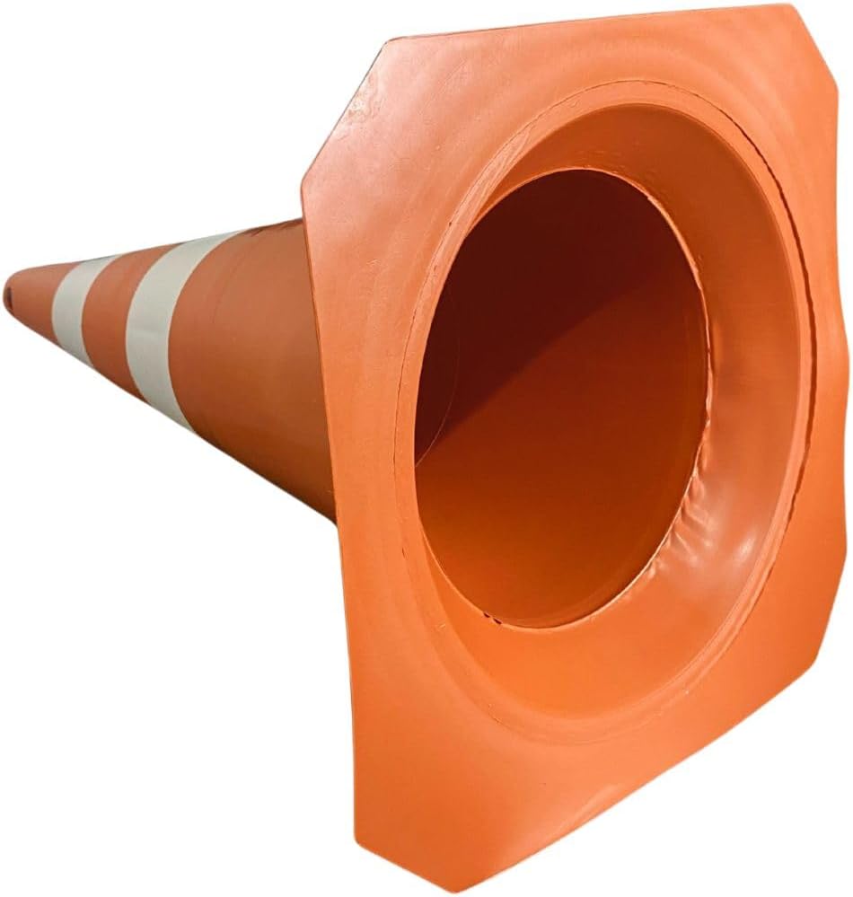 Cone de Sinalização 75 cm Laranja e Branco